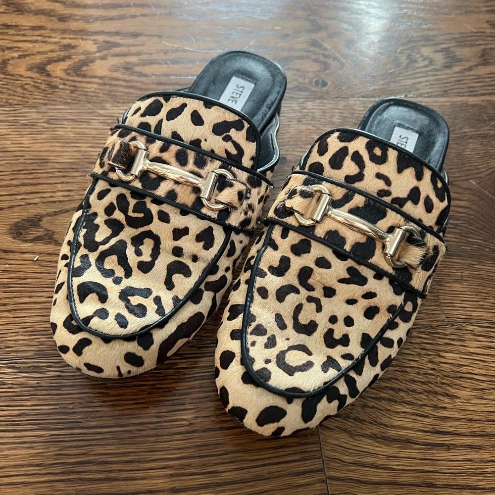 Steve Madden leopard cheetah mules